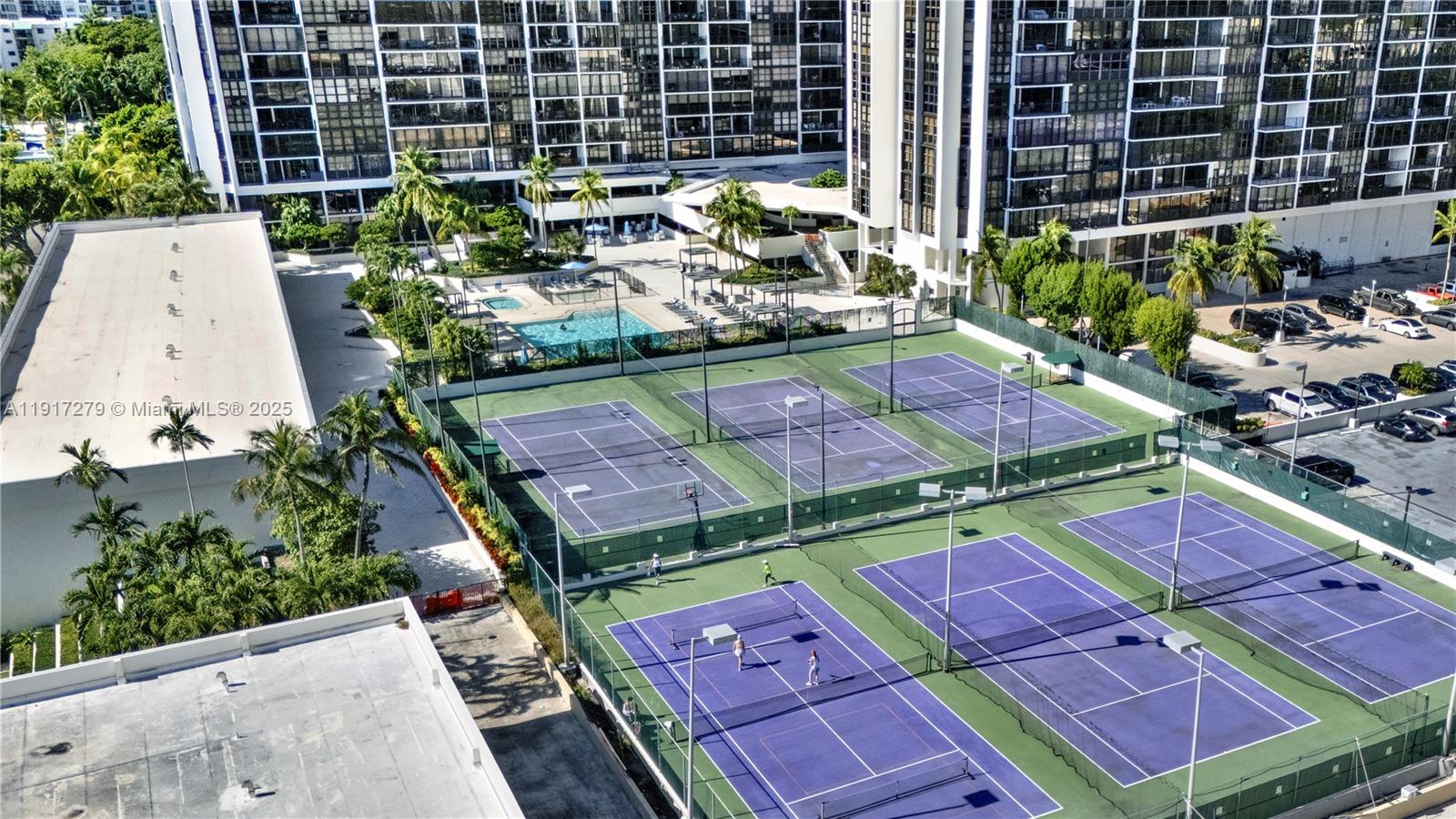 1915 Brickell Avenue, Unit C1101 Miami, FL 33129 - Photo 34 of 55 an aerial view of a tennis ground with outdoor seating