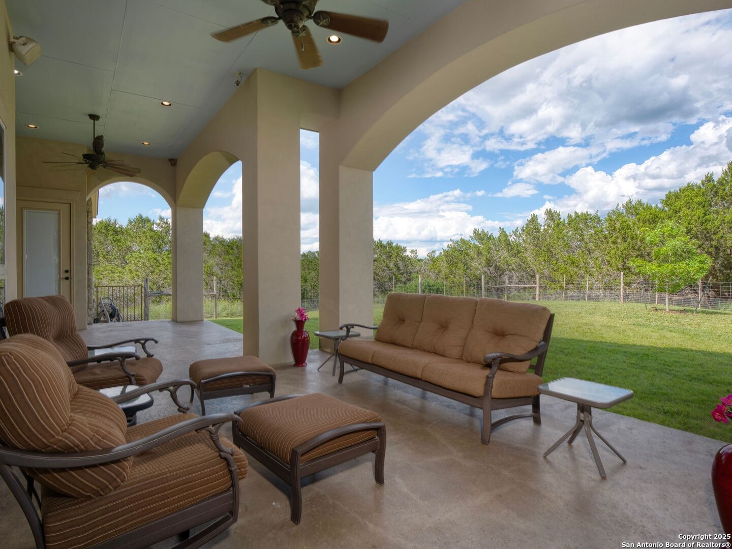 103 Falcon Crest Boerne, TX 78006 - Photo 30 of 35 a outdoor living space with furniture and garden view