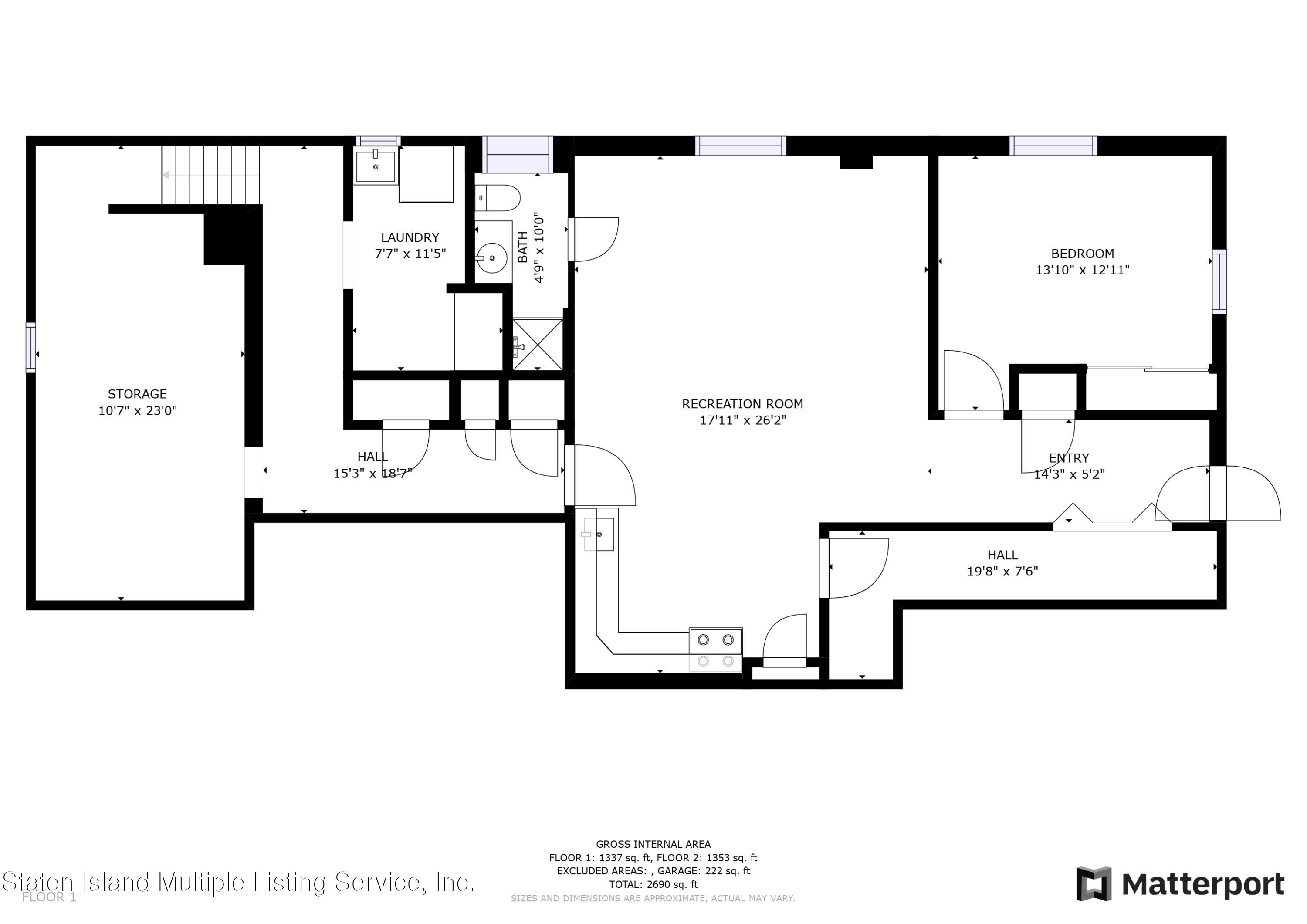 26 Wetmore Road Staten Island, NY 10304 - Photo 69 of 69 26 Wetmore Rd_Basement FloorPlan