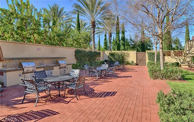 a view of an outdoor space and swimming pool