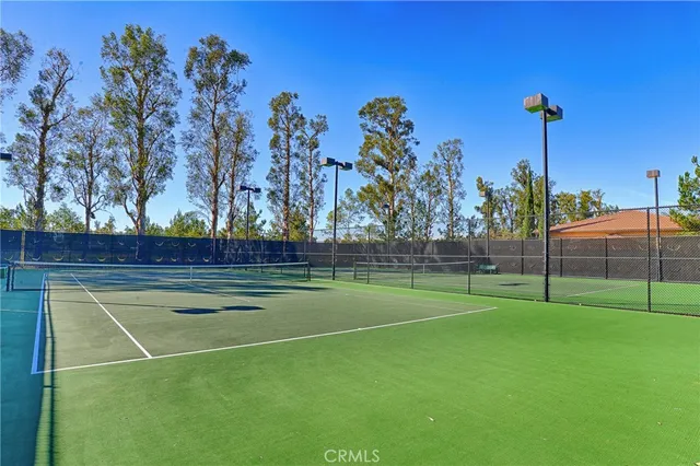 a view of a garden with patio