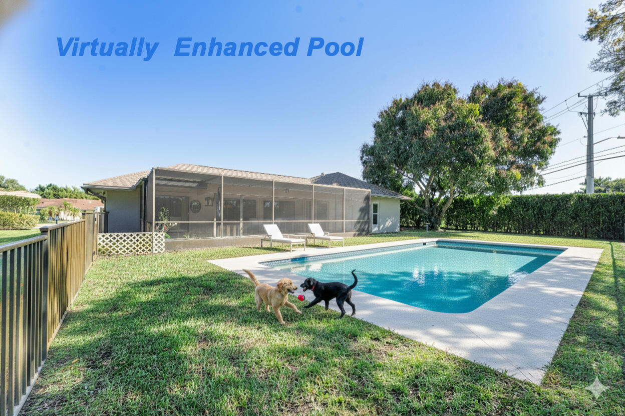 6206 Springdale Way Delray Beach, FL 33484 - Photo 3 of 38 pool, chairs, dogs Virtuall_y Enhaced