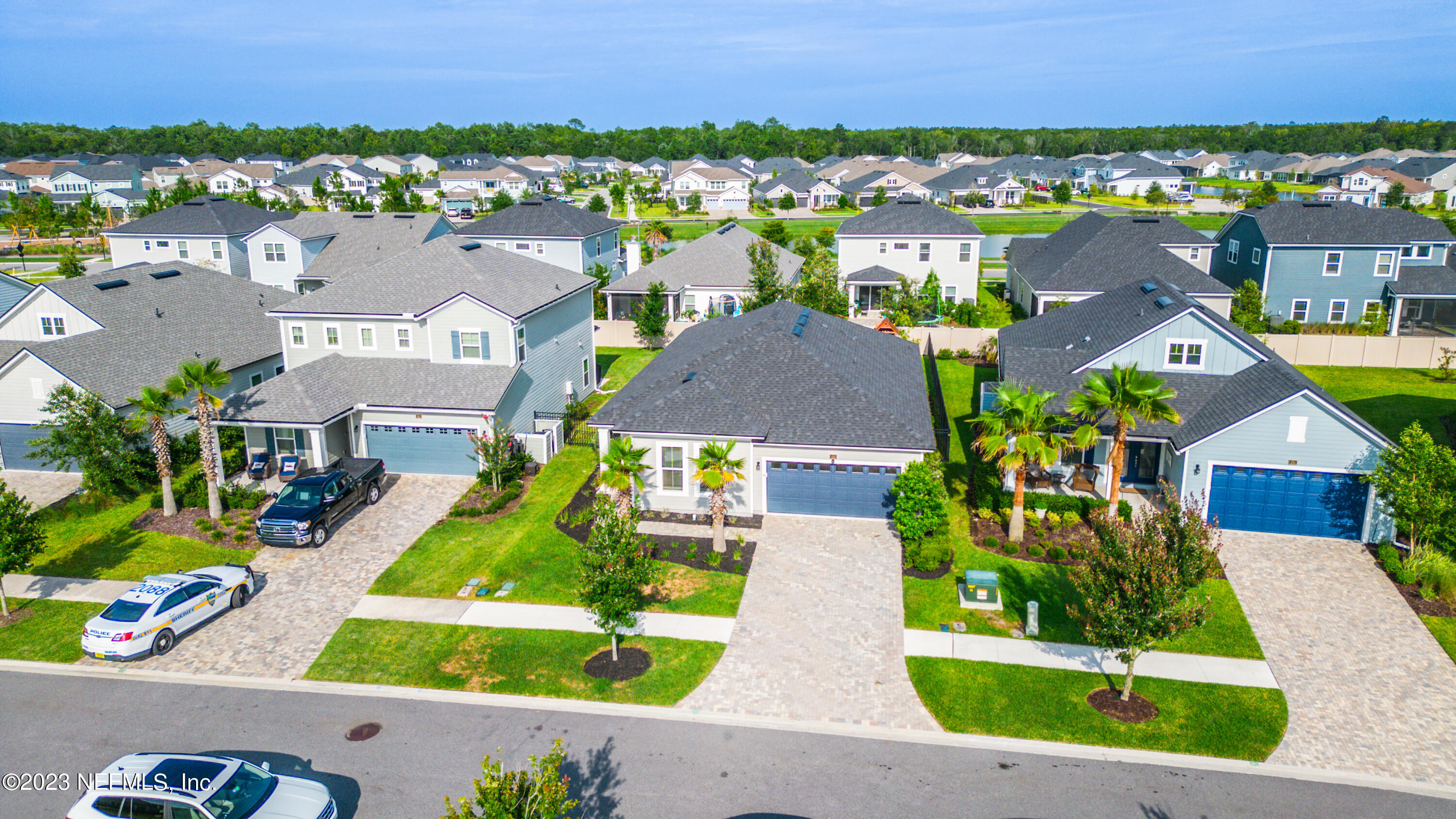321 Beale Avenue St. Augustine, FL 32092 - Photo 30 of 35 an aerial view of residential houses with outdoor space and swimming pool