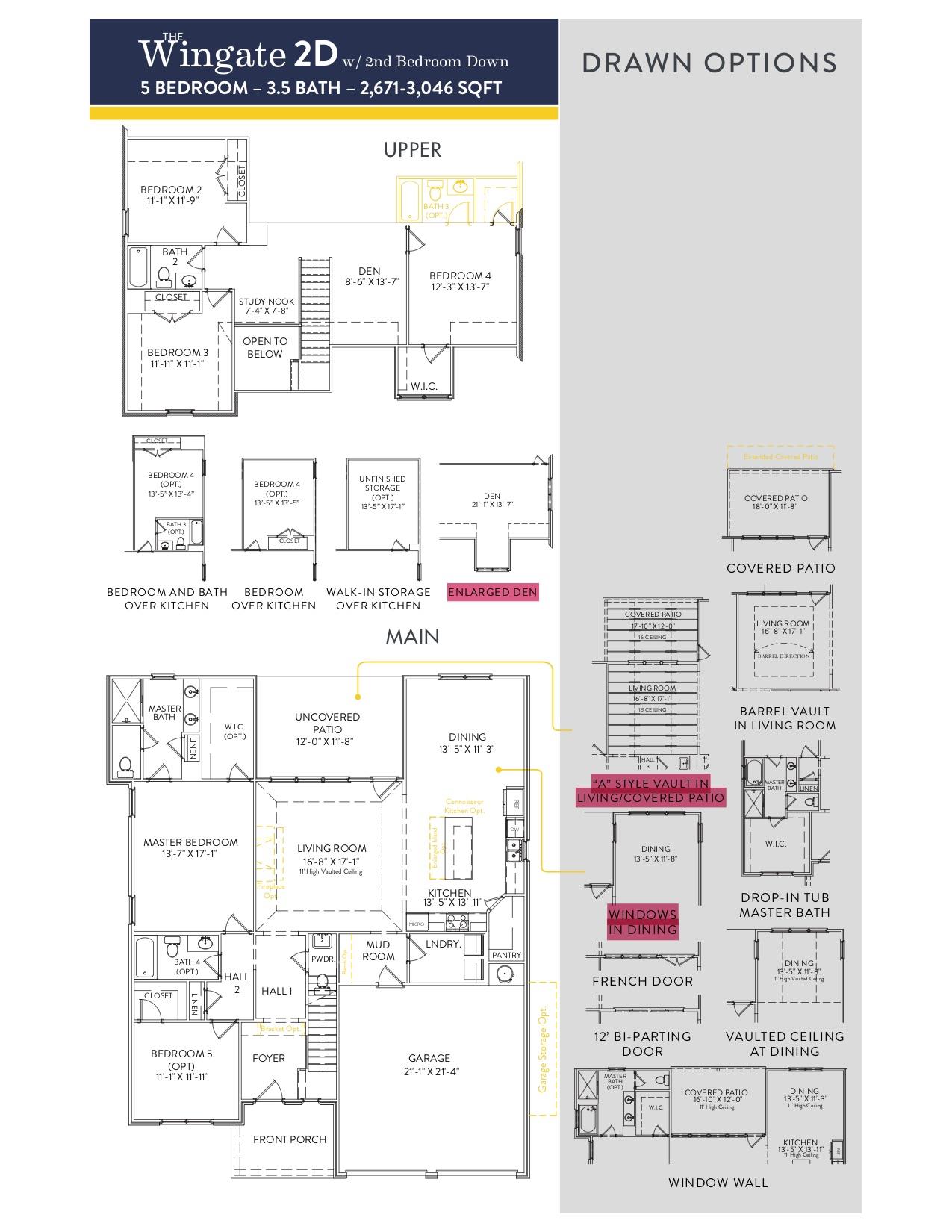 819 Plowson Road, Unit 649 Mount Juliet, TN 37122 - Photo 2 of 30 Wingate 2D - Drawn Options