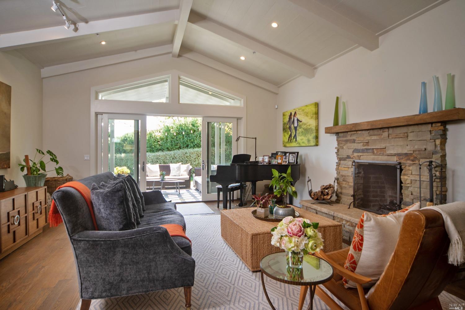 208 Reed Boulevard Mill Valley, CA 94941 - Photo 9 of 47 Cozy up next to the fireplace and enjoy casual California living.