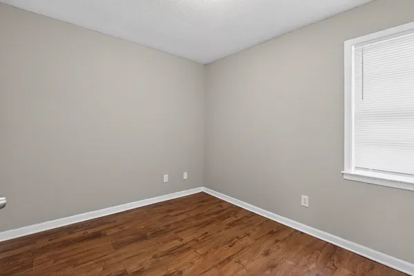 an empty room with closet
