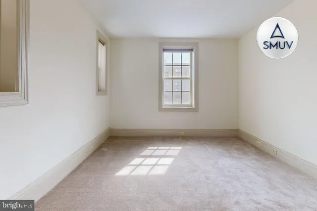 an empty room with a window