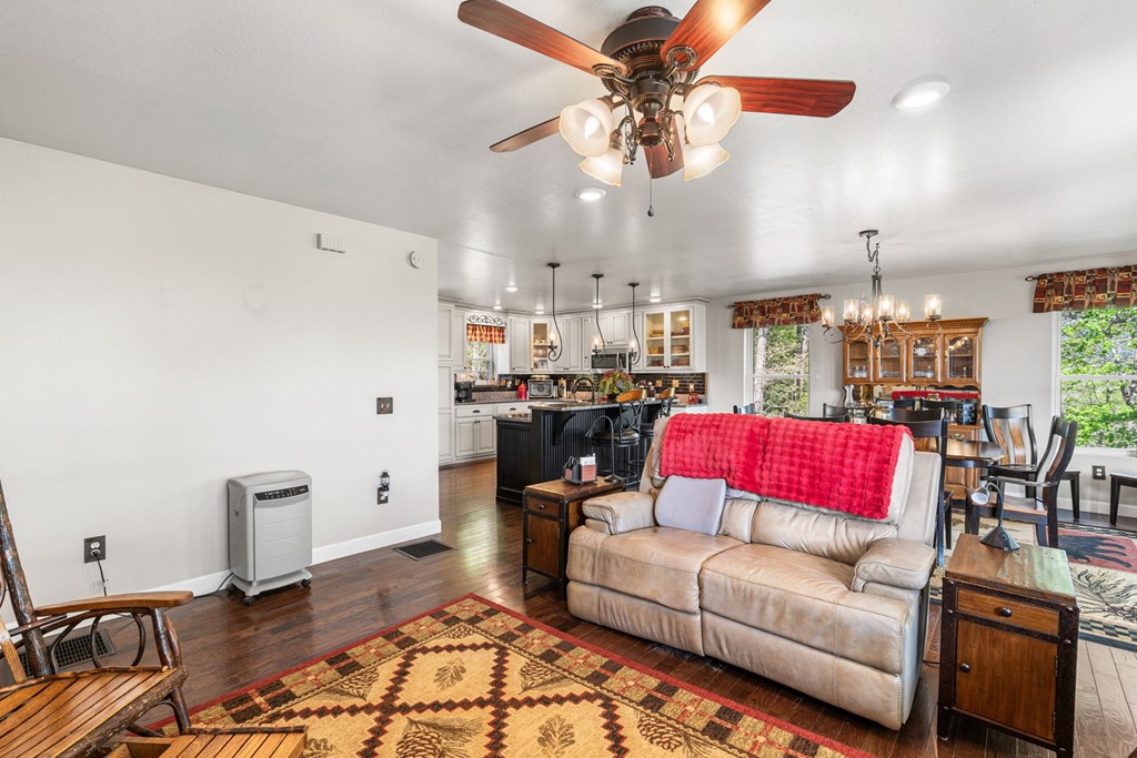 619 Pounding Mill Loop Hayesville, NC 28904 - Photo 33 of 54 a living room with furniture and kitchen view