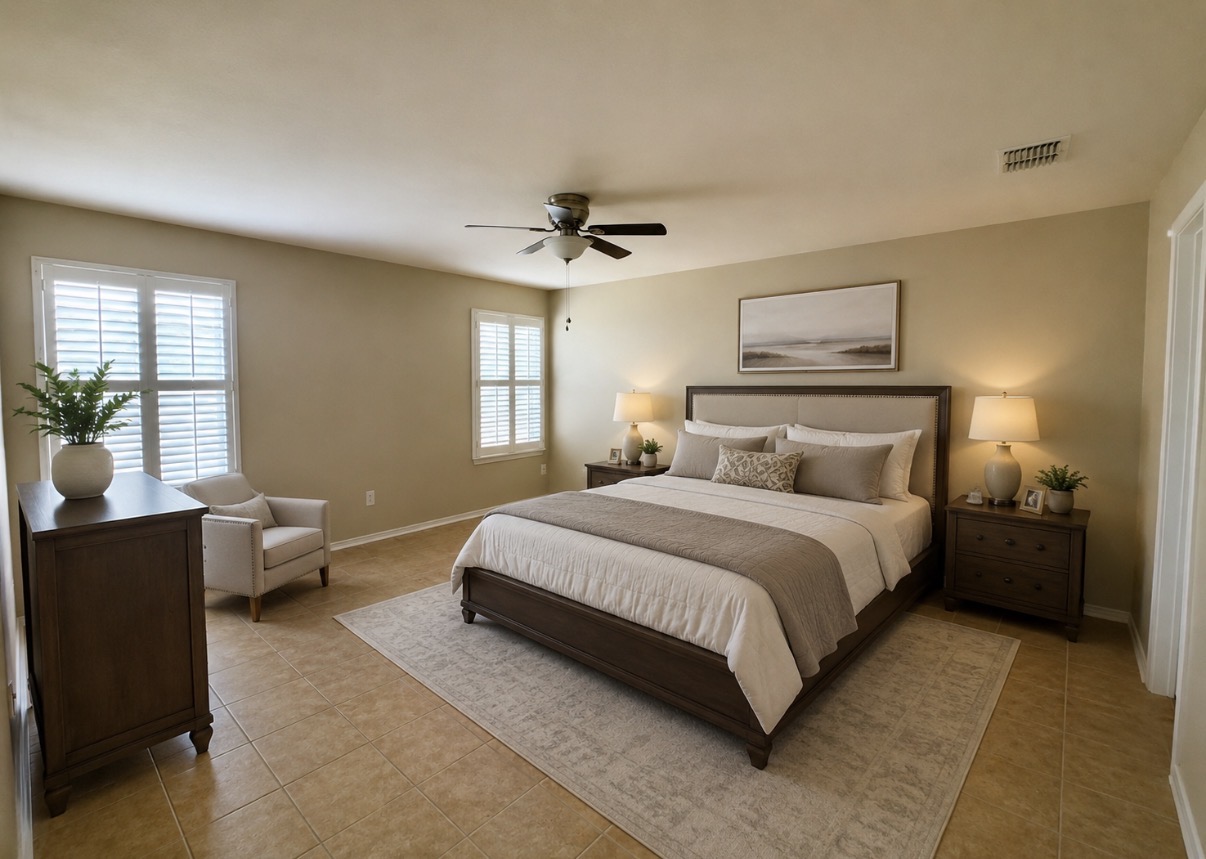 1148 Amberwood Loop Kyle, TX 78640 - Photo 13 of 20 a bedroom with a bed and wooden floor
