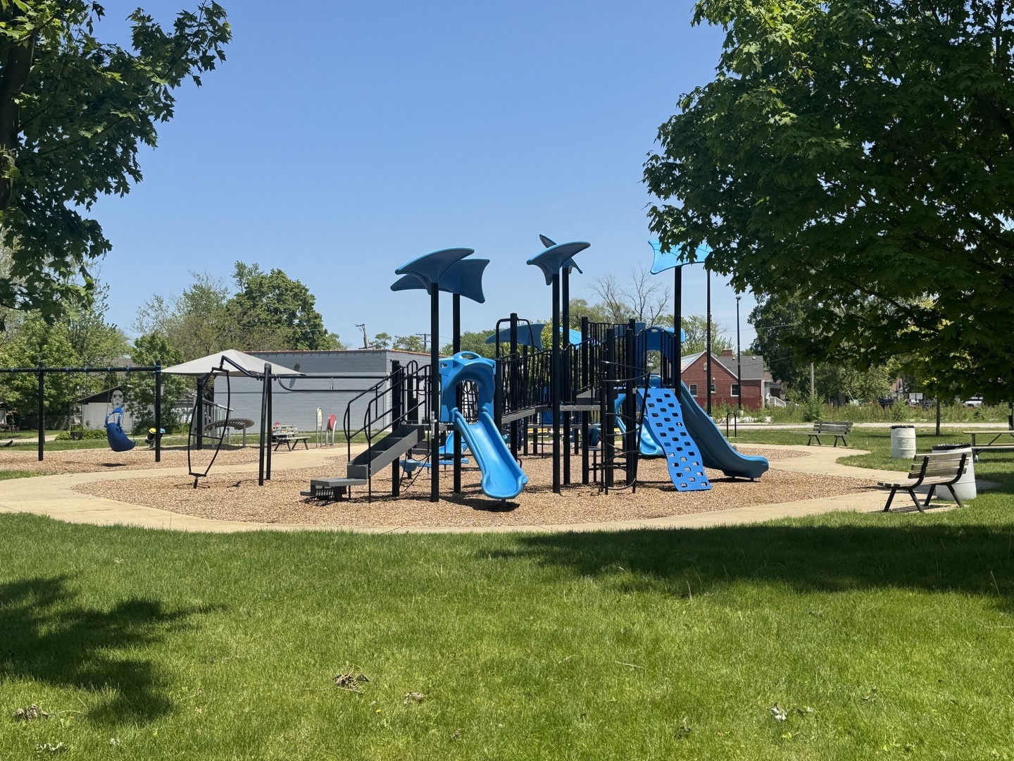 3226 181st Street Lansing, IL 60438 - Photo 27 of 38 a view of a park with swings