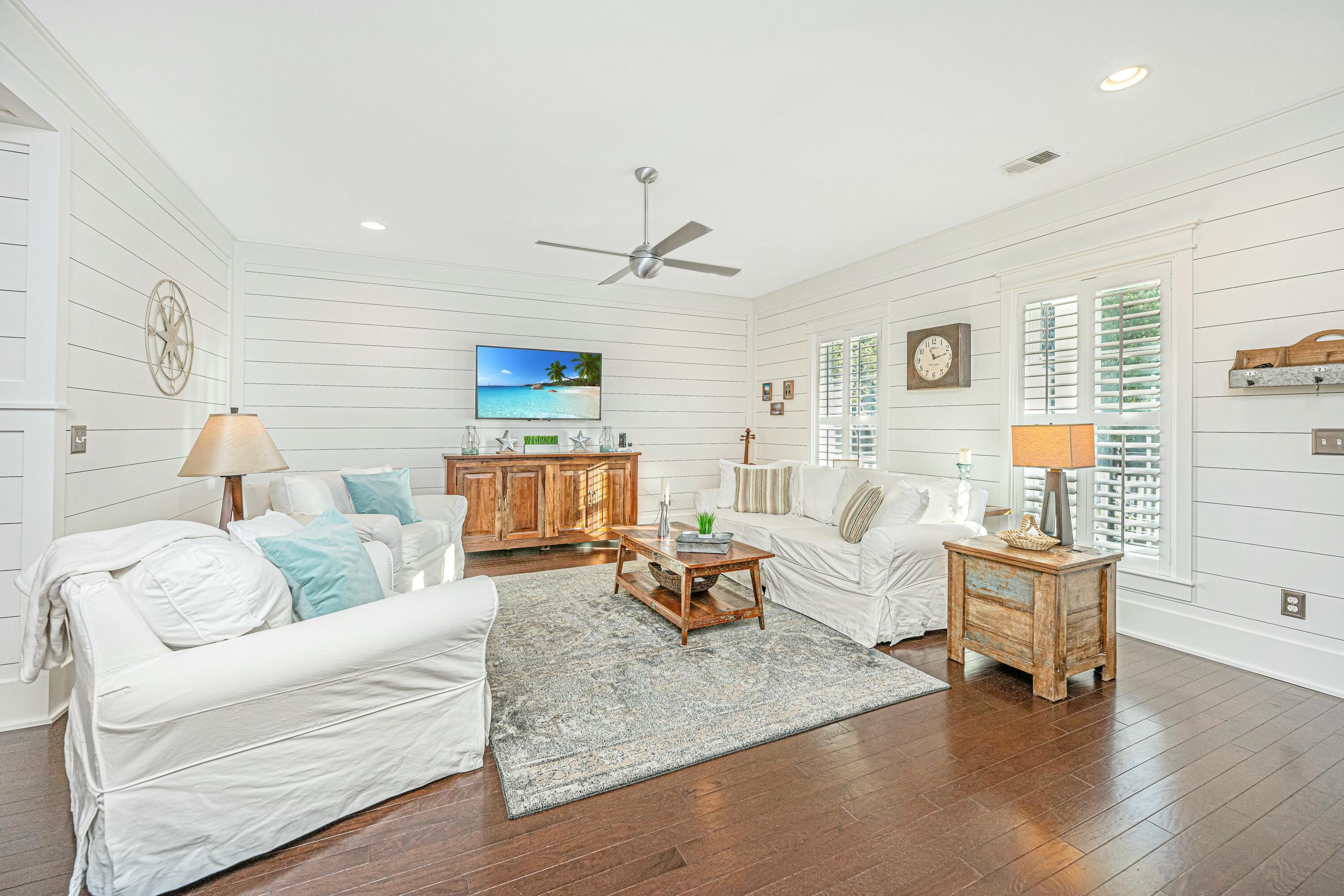 1395 Tollison Path Mount Pleasant, SC 29466 - Photo 8 of 48 Family room w. shiplap throughout
