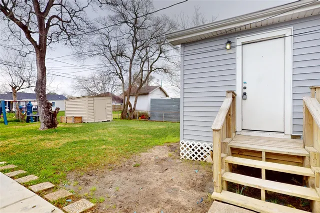 a view of a house with a patio
