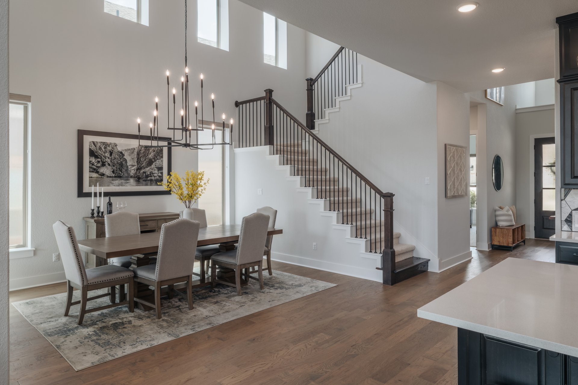 317 Autumn Oak Way Georgetown, TX 78628 - Photo 13 of 40 a view of a dining room with furniture and chandelier