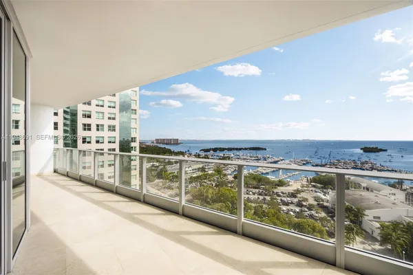 a view of balcony with city view