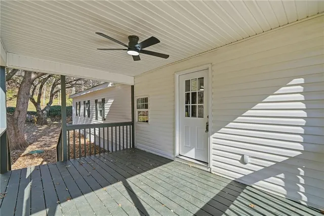 a view of a livingroom with wooden floor