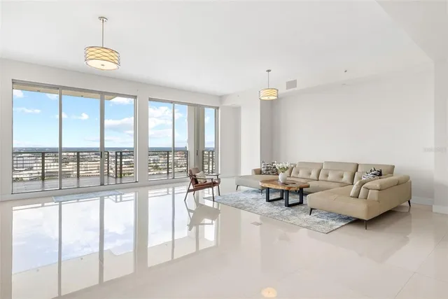 a view of a city from a terrace