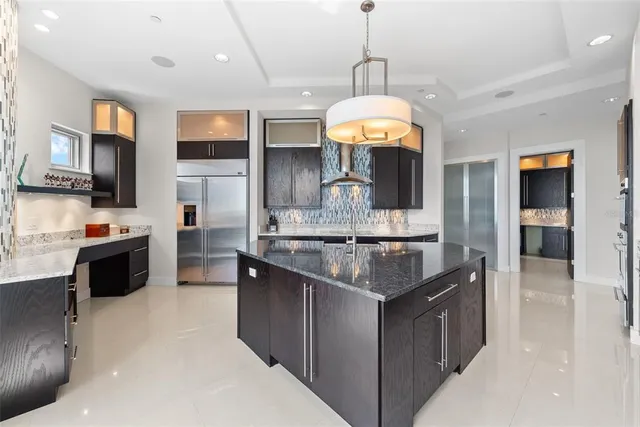 a view of a balcony with an ocean view