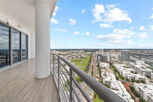 a view of a door and a window