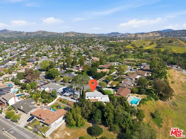 an aerial view of multiple house