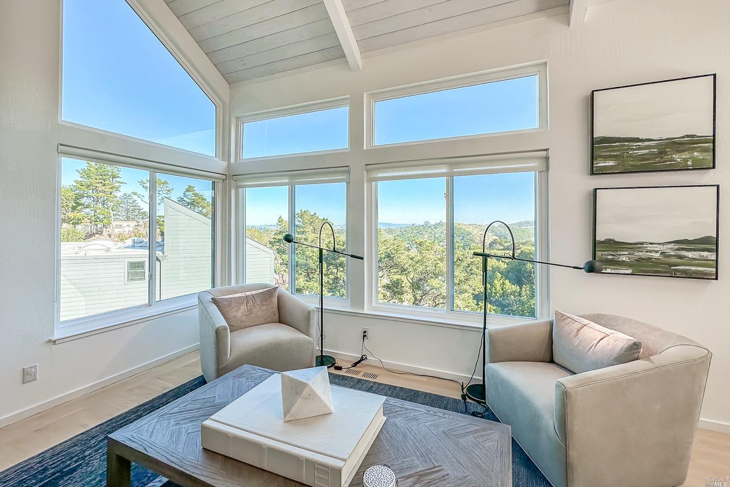 432 Durant Way Mill Valley, CA 94941 - Photo 13 of 69 a living room with furniture and a large window