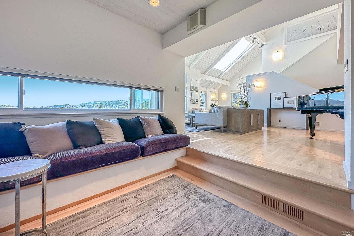 432 Durant Way Mill Valley, CA 94941 - Photo 16 of 69 a living room with furniture and a wooden floor