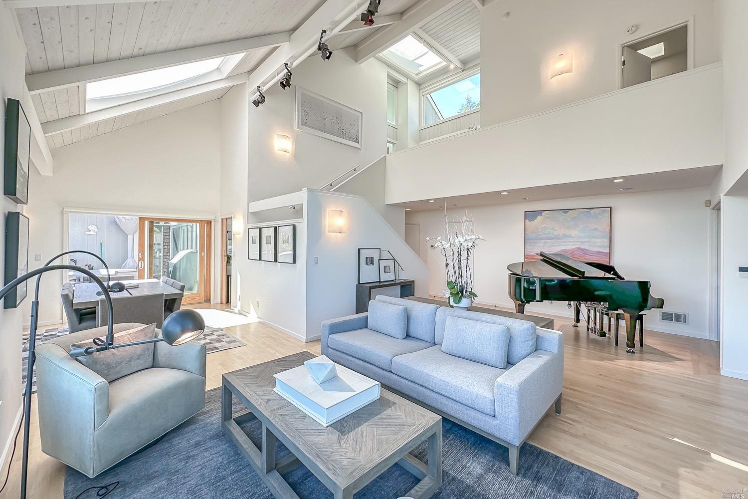432 Durant Way Mill Valley, CA 94941 - Photo 19 of 69 a living room with furniture and wooden floor