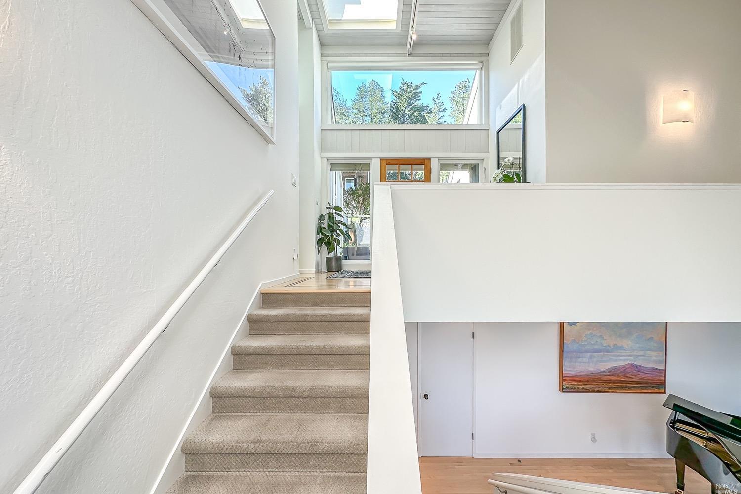 432 Durant Way Mill Valley, CA 94941 - Photo 30 of 69 a view of staircase with white walls and windows