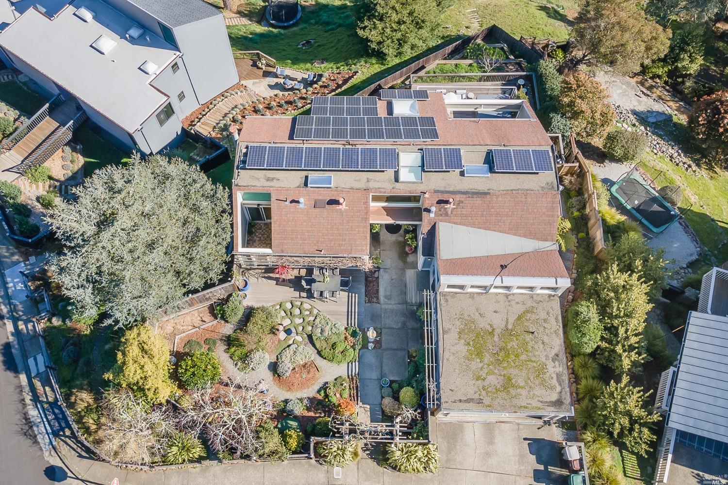 432 Durant Way Mill Valley, CA 94941 - Photo 59 of 69 an aerial view of a house with a yard and large tree