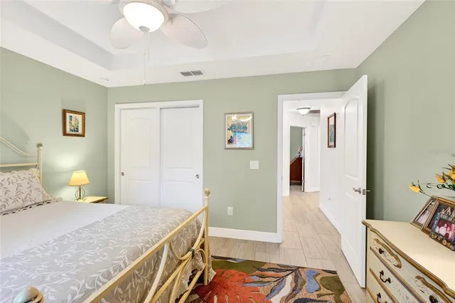 a view of a backyard with sitting area