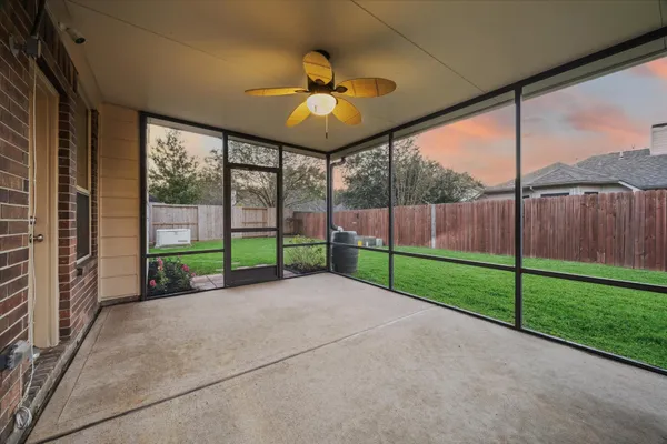 a view of a backyard with garden