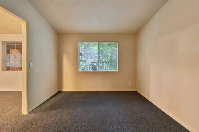 an empty room with a window