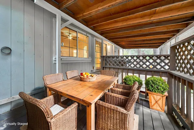 a view of balcony and deck