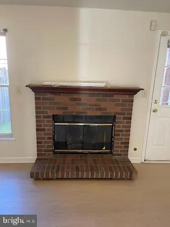 a fireplace with a stove