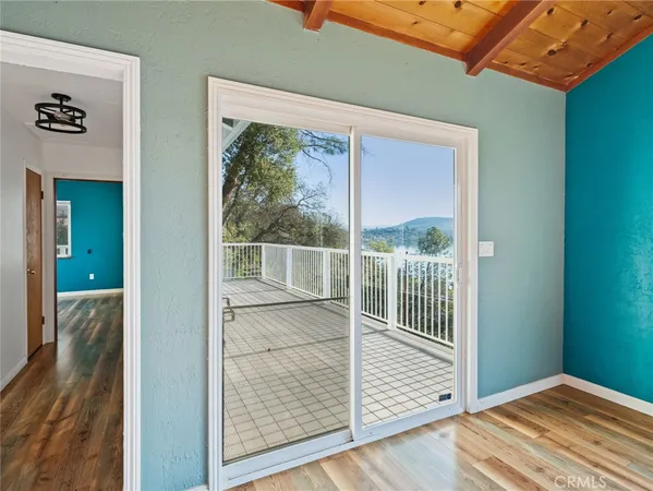 a view of a room that has a window