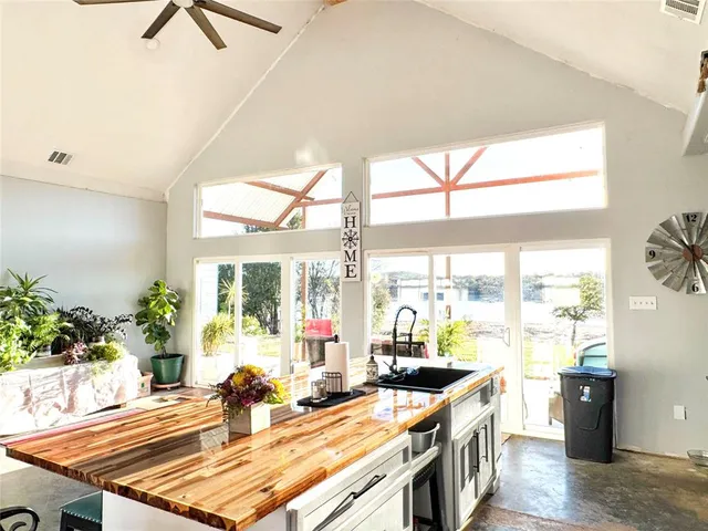 a view of lake with mountain