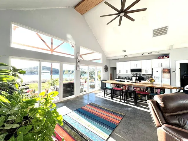 a view of an ocean from a balcony