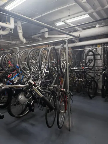 a view of a bike storage