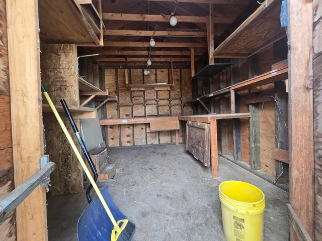 a view of storage and utility room