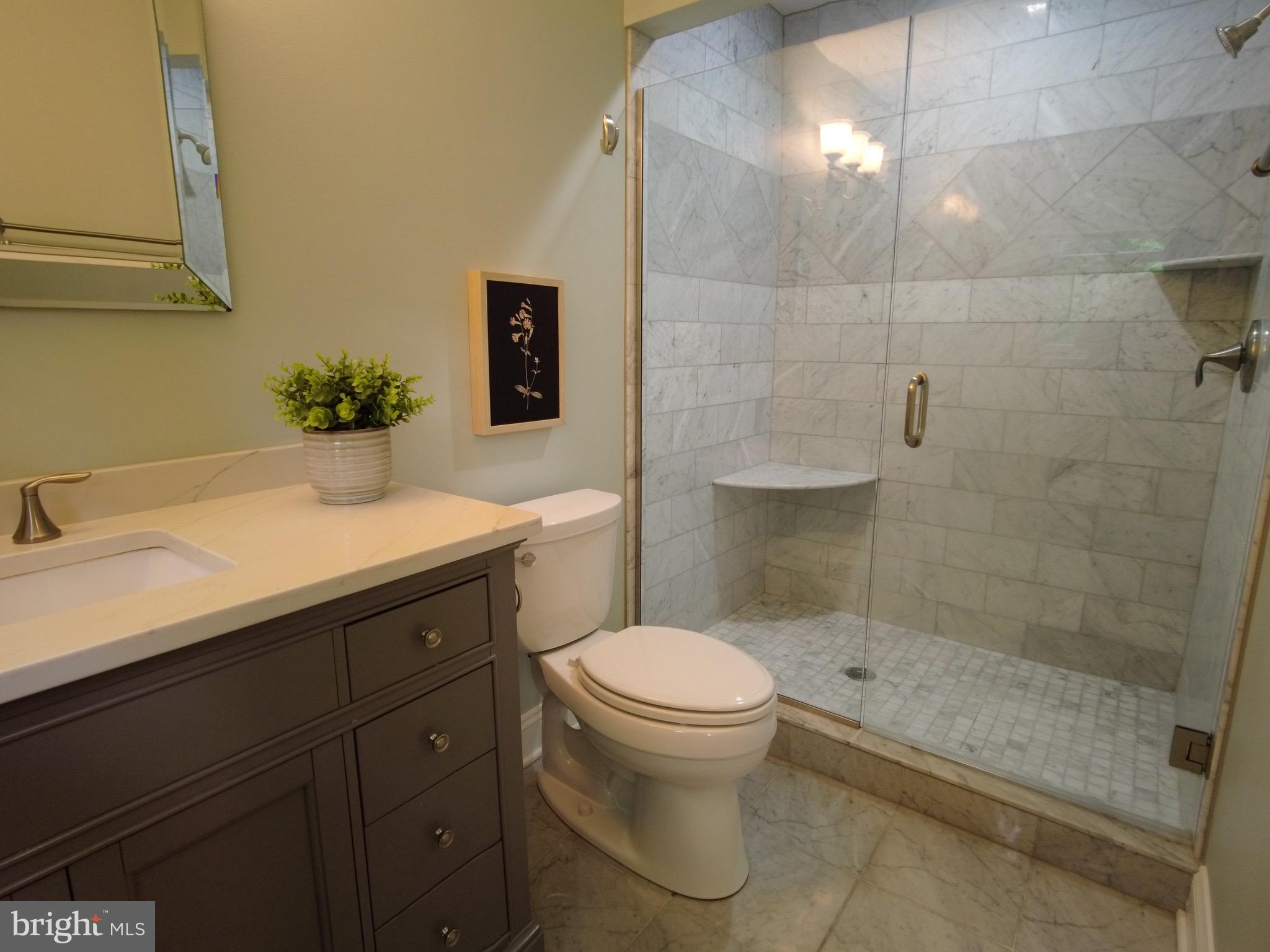 5 Collingwood Garth Phoenix, MD 21131 - Photo 18 of 43 Primary Bath with upgraded marble tile shower