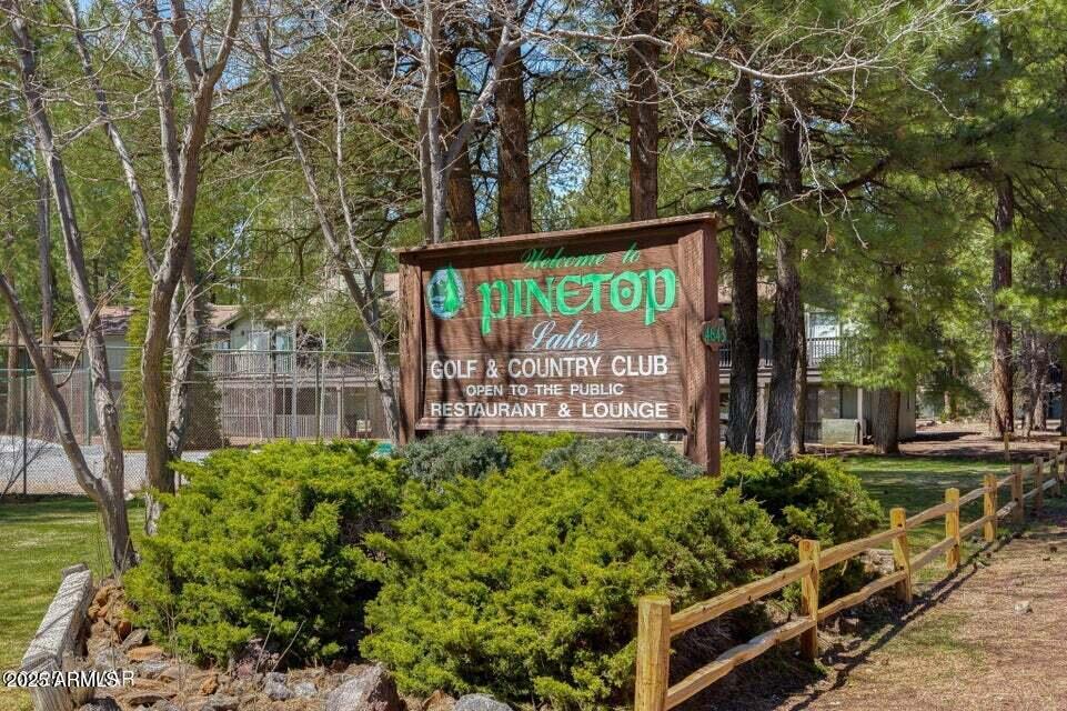 2522 Village Loop Pinetop, AZ 85935 - Photo 38 of 38 a view of a sign in a garden