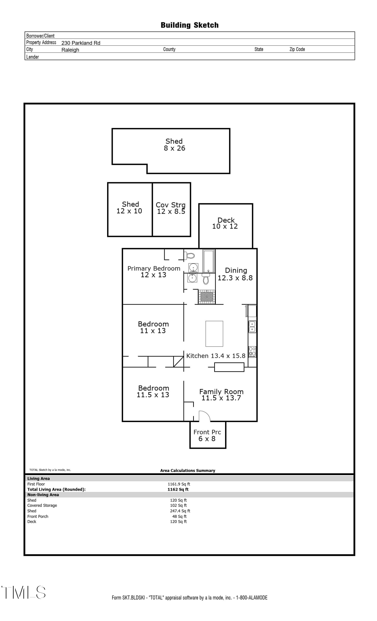 230 Parkland Road Raleigh, NC 27603 - Photo 18 of 18 Floor Plan