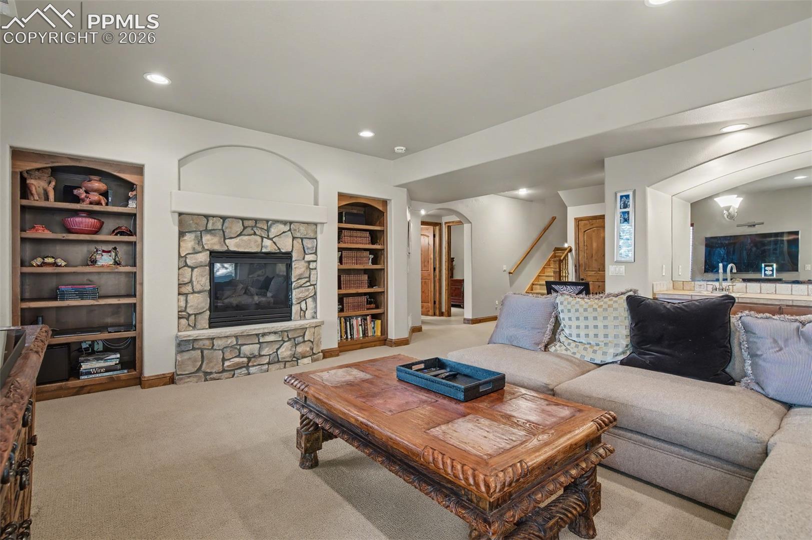 870 Mont Blanc View Colorado Springs, CO 80906 - Photo 27 of 42 Enjoy the open layout of this basement level space after a long day of hiking the nearby trails