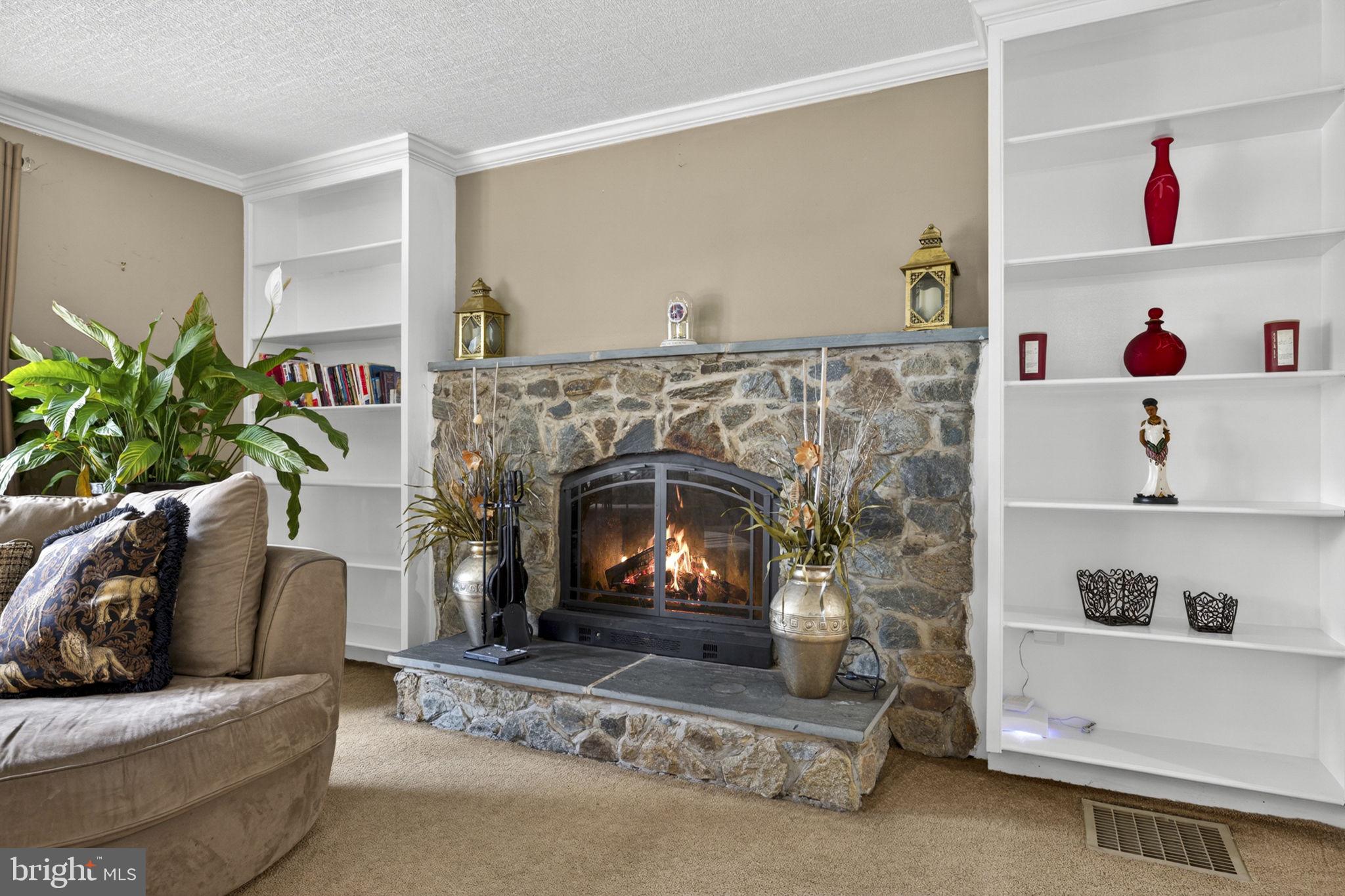 41726 Stumptown Road Leesburg, VA 20176 - Photo 11 of 91 Living Room Stone Hearth Gas Fireplace
