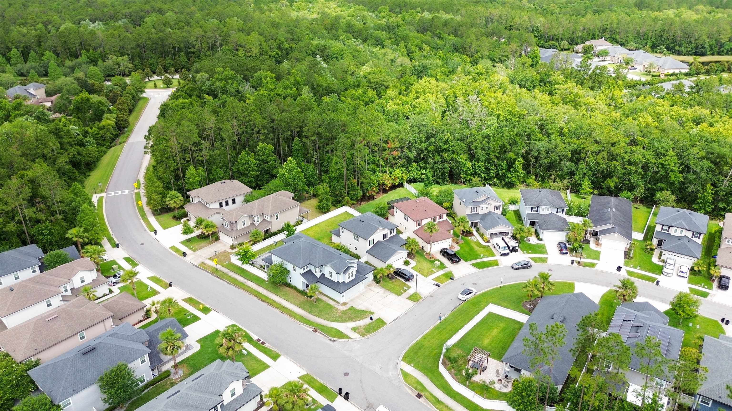 514 Heron Landing Road St. Johns, FL 32259 - Photo 38 of 48 an aerial view of a house with a yard basket ball court