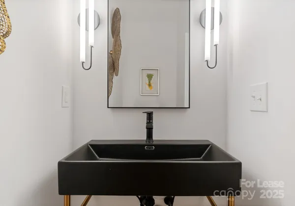 a sink and a mirror