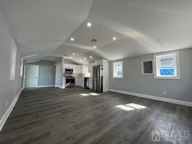 a view of a livingroom with a window