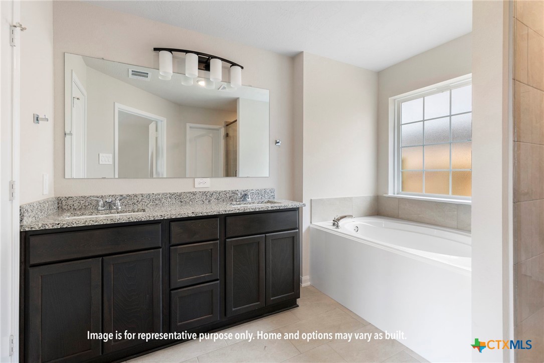 1960 Meridian Loop Temple, TX 76504 - Photo 8 of 8 a bathroom with a granite countertop bathtub sink vanity and mirror
