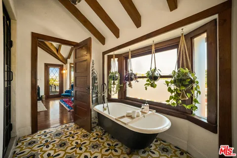 a outdoor sitting area with a couch