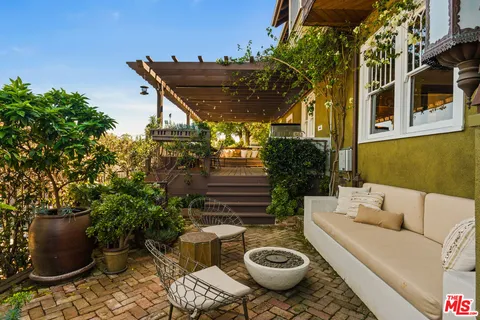 a backyard of a house