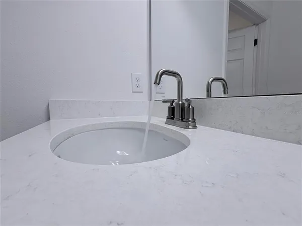 a close view of sink and tap